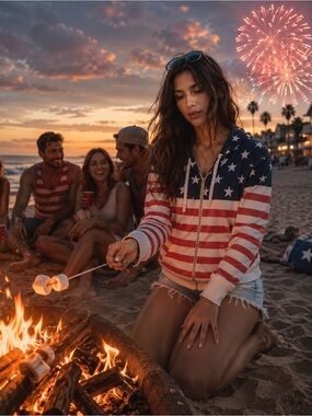 Old navy flag full zip hoodie